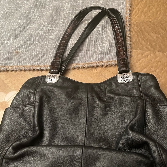 Brighton leather bag croc front black and brown - Picture 5 of 6